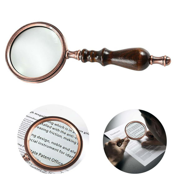 high-Definition high-Definition 2-3 Times Old Man Reading a Book Reading Mobile Phone Reading Newspaper Magnifying Multi-Layer Coating Creative Craft Magnifying Glass Hand-held Magnifying Glass 
